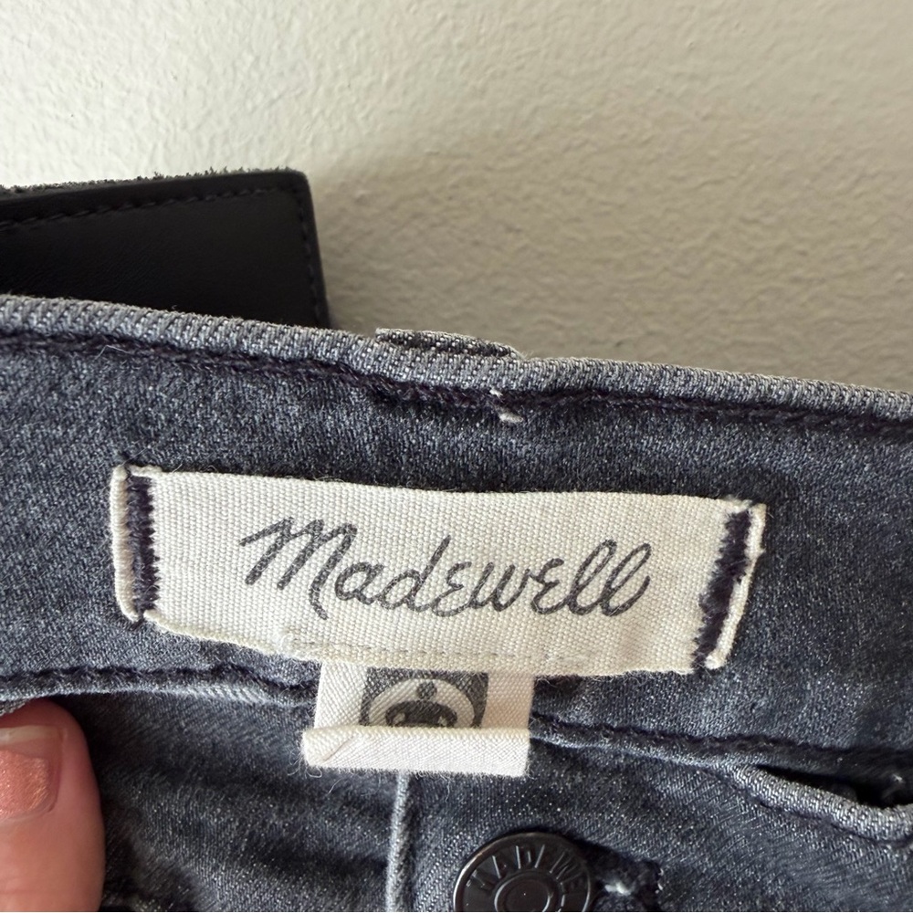 Madewell | Perfect Vintage Crop Jeans High Rise Tapered Charcoal Gray Size 27 - Picture 7 of 9